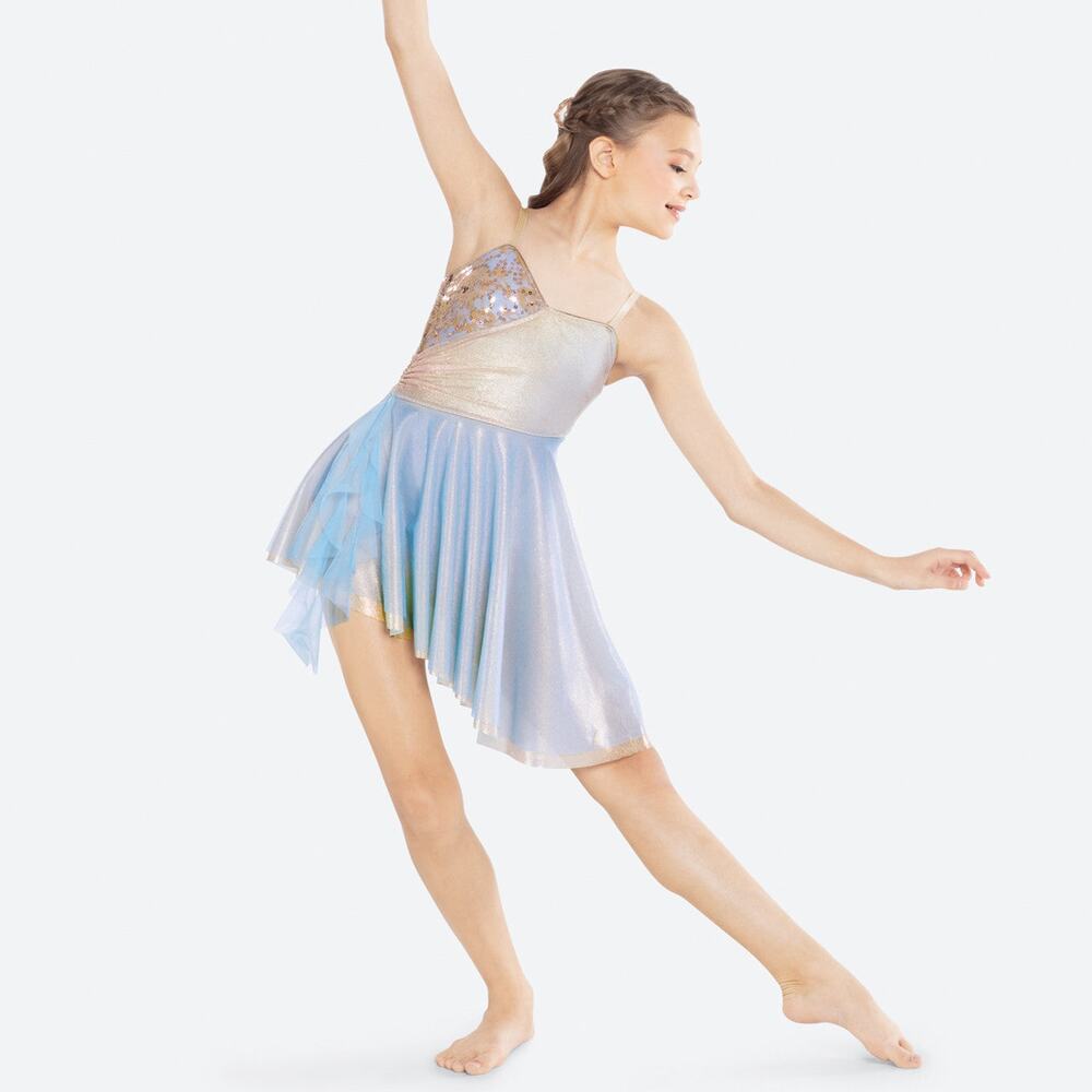 Revolution Iridescent Blue and Gold Dance Dress